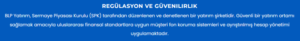 blp yatırım lisans