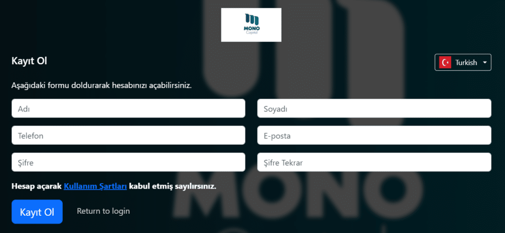 mono capital hesap türleri