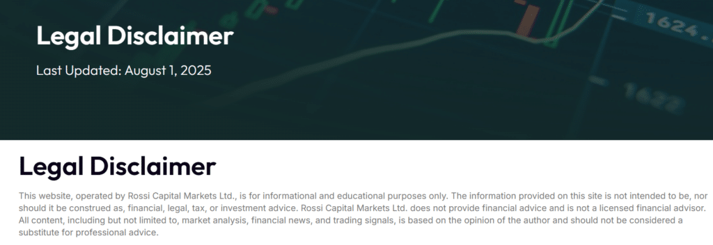 rossi capital markets lisans