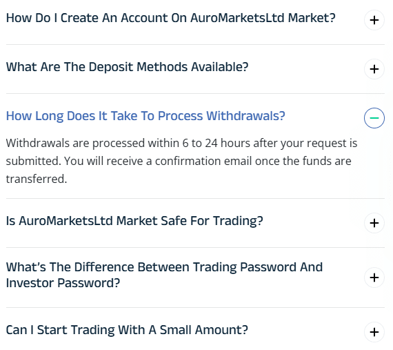 auro markets ödeme yöntemleri