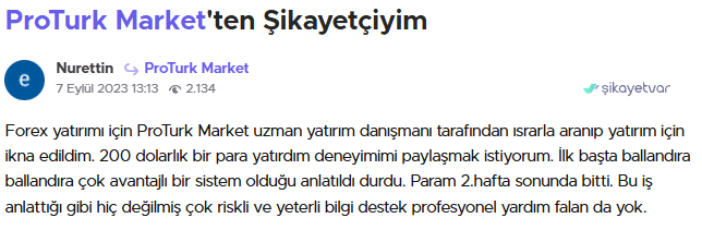 proturk market şikayet