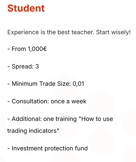 hestia invest hesap türleri