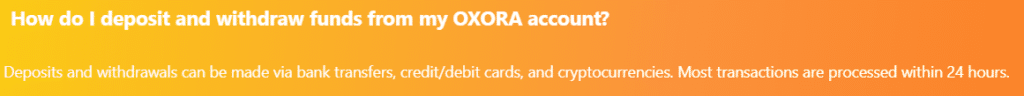 oxora ödeme yöntemleri