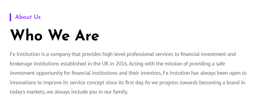 fx institution