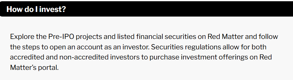 red matter capital ödeme yöntemleri